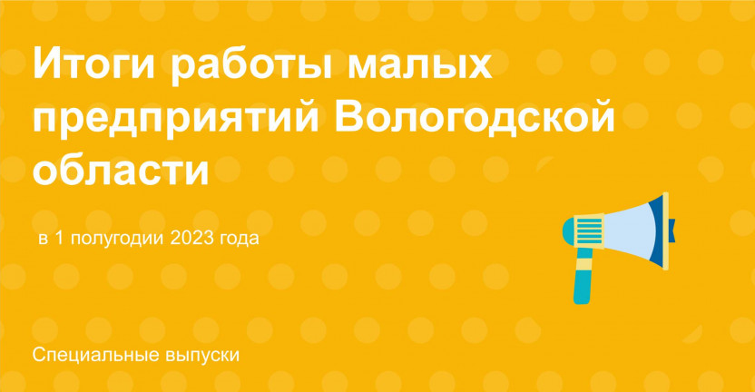 Итоги работы малых предприятий Вологодской области  в 1 полугодии 2023 года